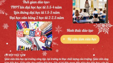 Giáo Dục Tiểu Học – Nghề Cao Quý, Thu Nhập Ổn Định, Tương Lai Rộng Mở!